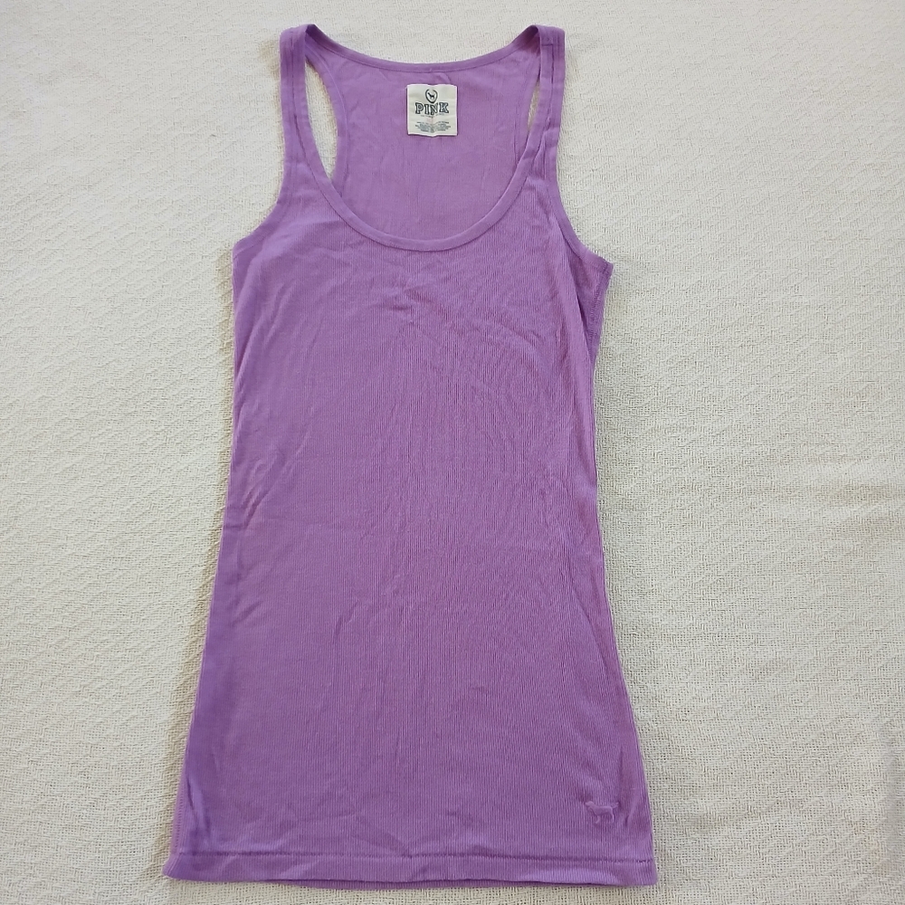 PINK '09 cotton purple y2k tank top